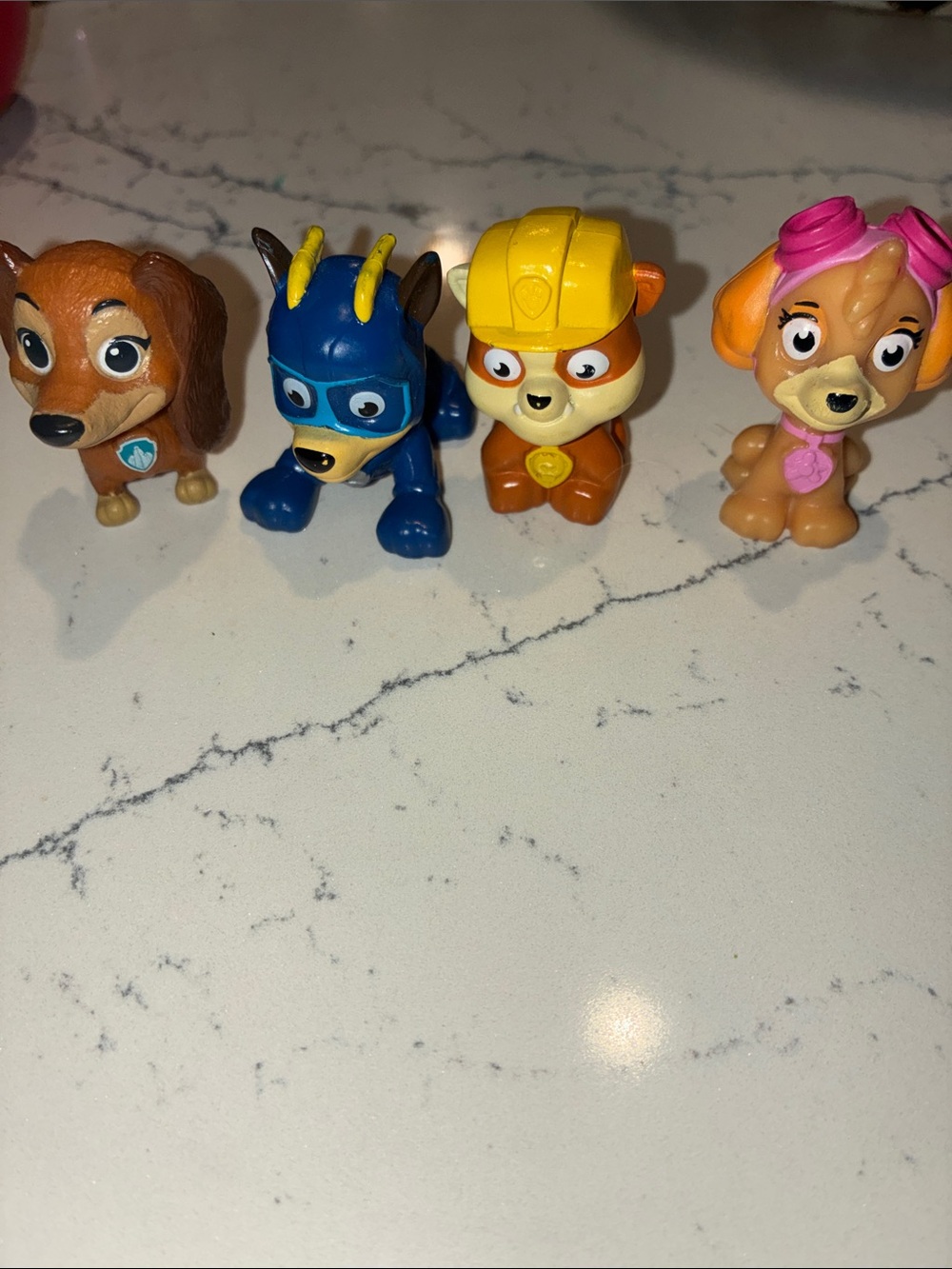 Paw Patrol Small Rescue Pup Figures in Brown, Blue, Yellow & Pink
